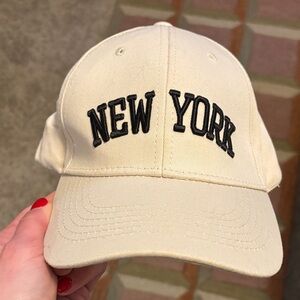 Beige 'New York' Baseball Cap